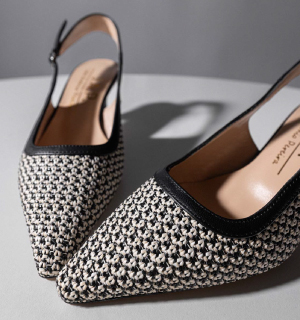 Slingbacks με πλέξη