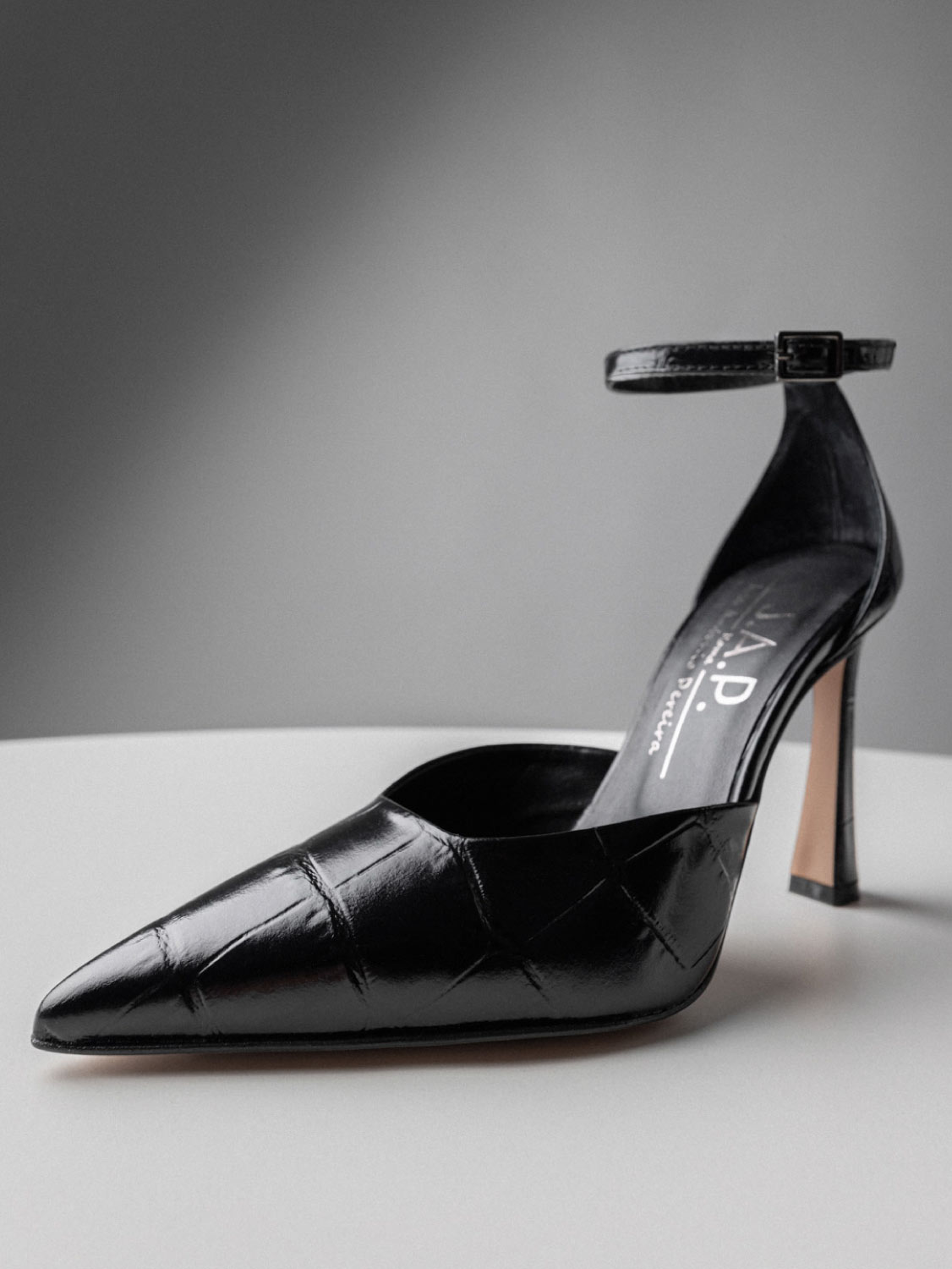 Croc effect δερμάτινες γόβες